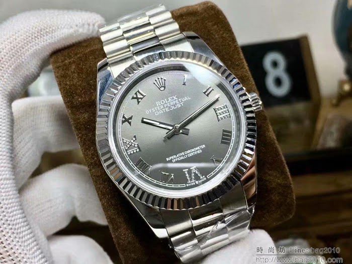 ROLEX勞力士 日誌系列 全新款 經典羅馬刻度設計 奢華典雅 男士腕表  wssb3722